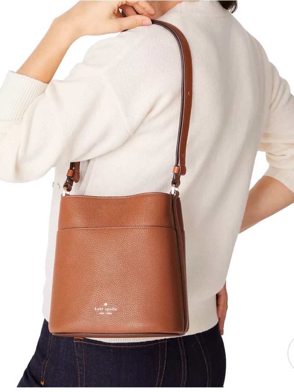 KATE SPADE Leila Small Bucket Bag in Warm Gingerbread KE489 - Picture 5 of 6